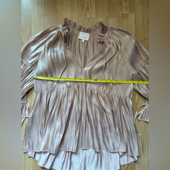 Cinq A Sept Women Phyllis Bracelet Sleeve Blouse in Dusty Rose Size S - Picture 7 of 7